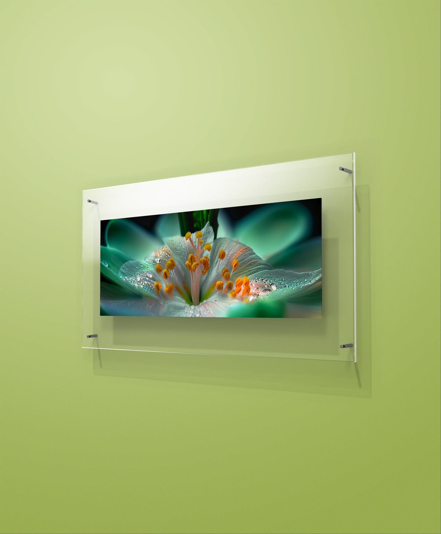 Large 210cm x 70cm Horizontal Flower Garden Wall Art