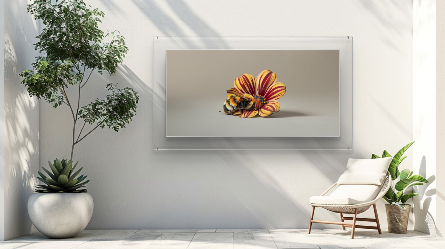 Large 210cm x 70cm Horizontal Flower Garden Wall Art