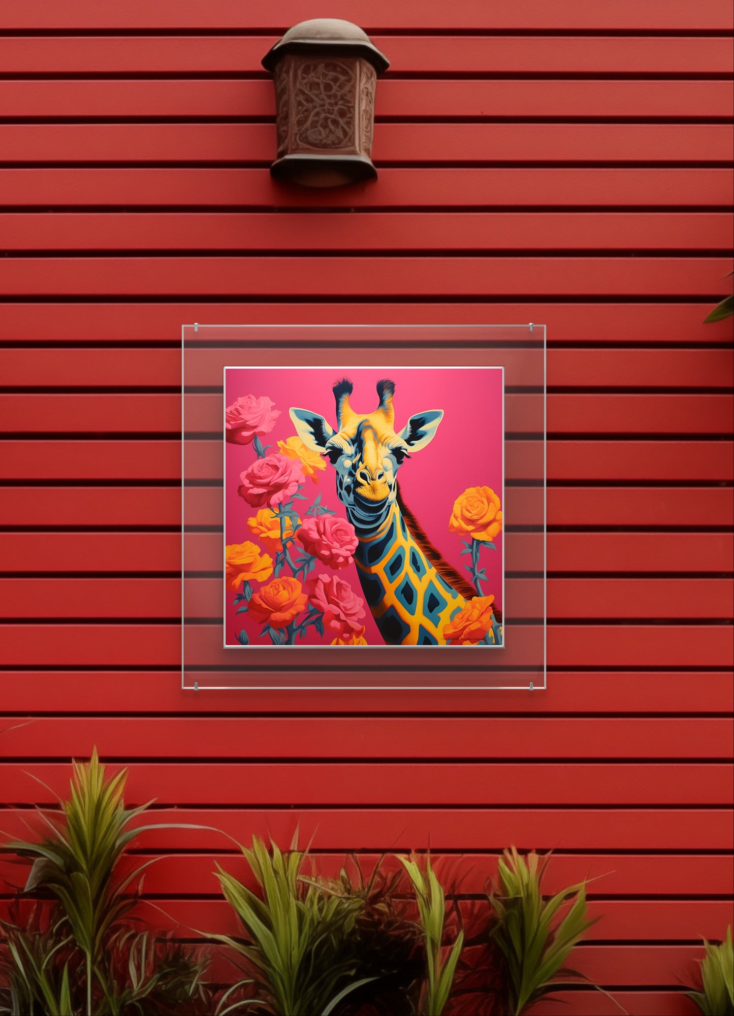 Giraffe Garden Wall Art