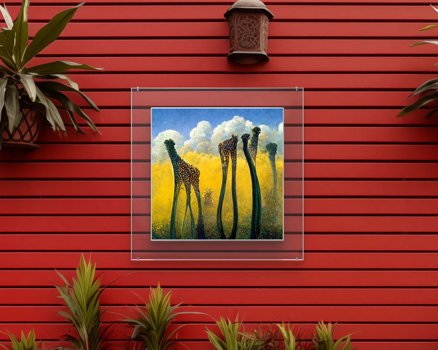 Giraffes Garden Wall Art