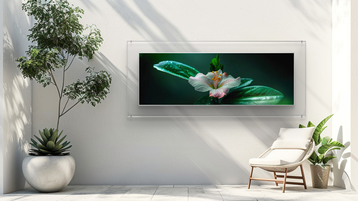 Large 210cm x 70cm Horizontal Flower Garden Wall Art