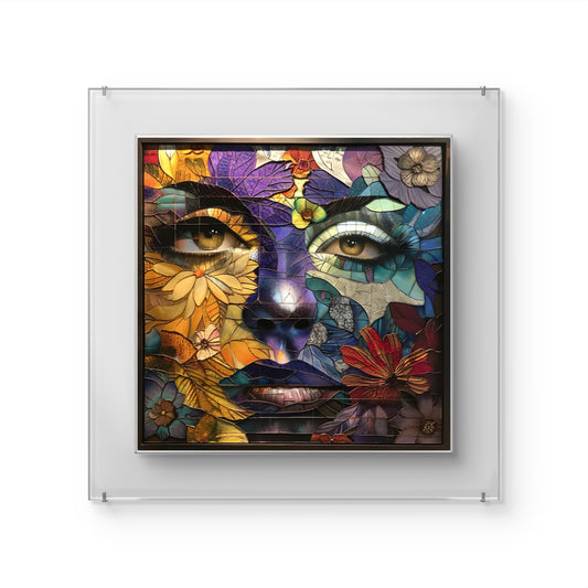 Flower Face Lady Garden Wall Art