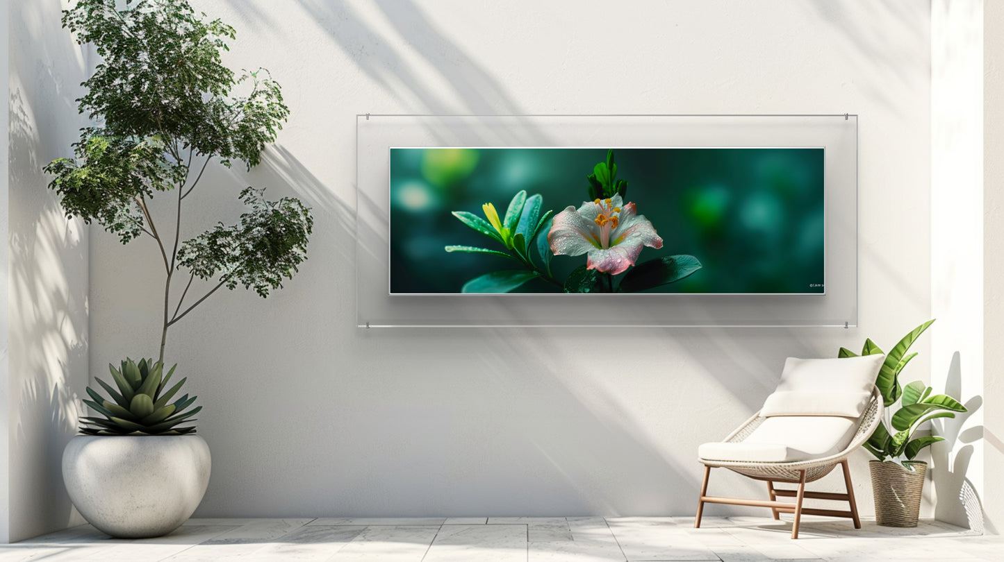 Large 210cm x 70cm Horizontal Flower Garden Wall Art