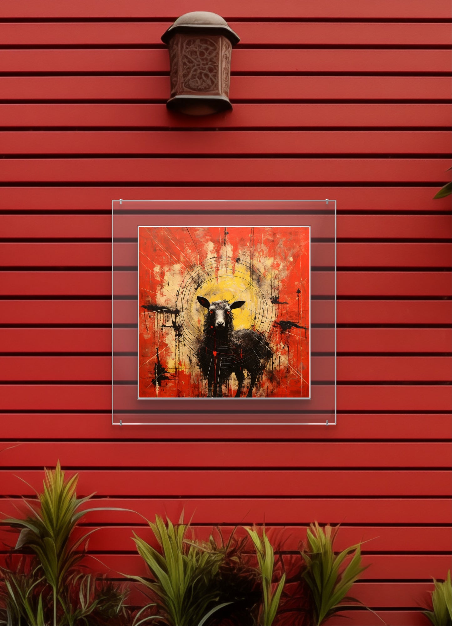 Atomic Sheep Garden Wall Art