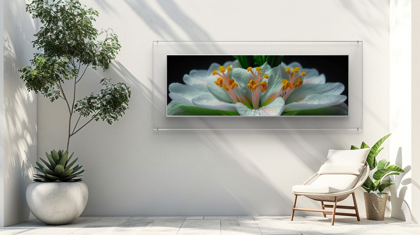 Large 210cm x 70cm Horizontal Flower Garden Wall Art