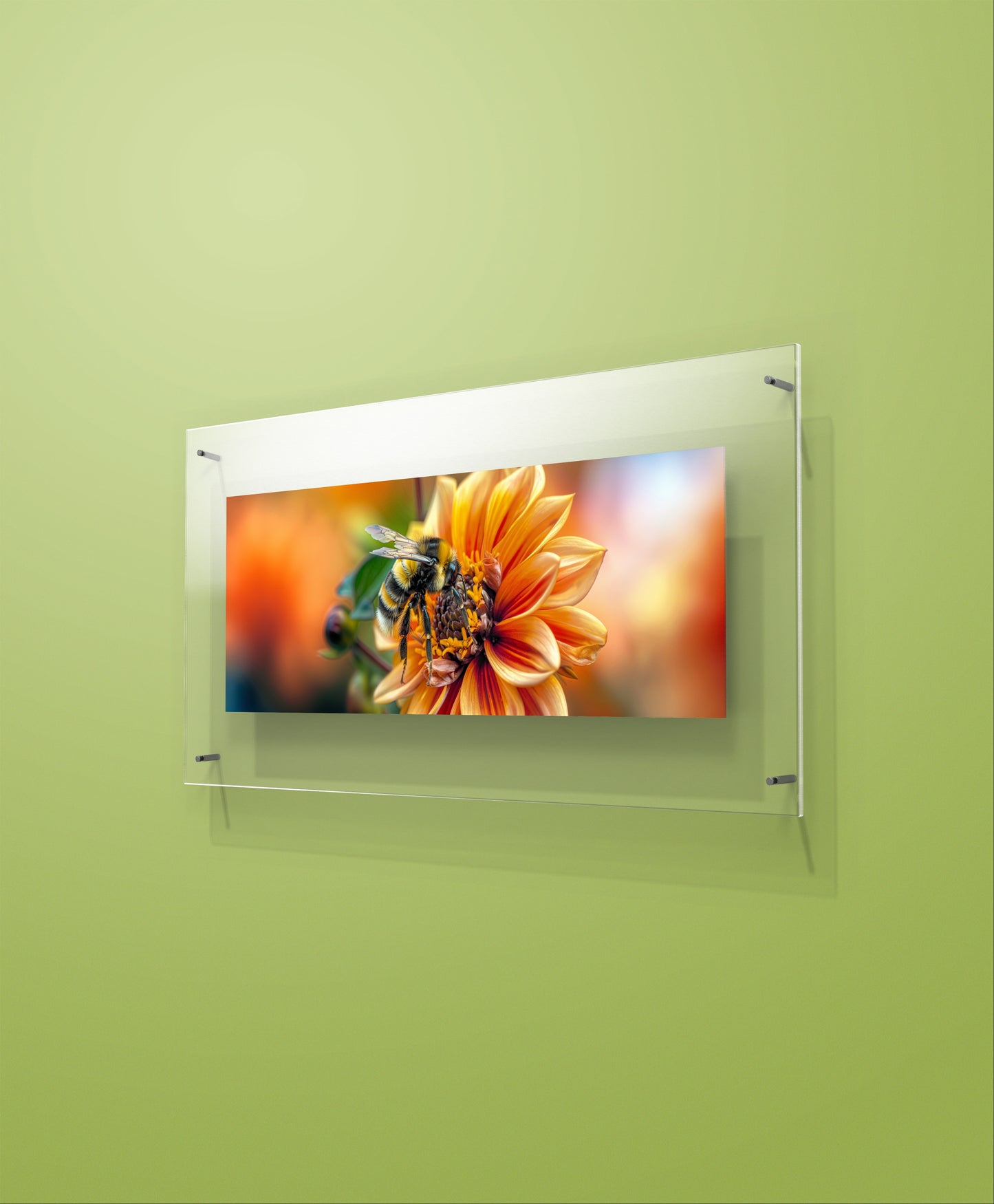 Large 210cm x 70cm Horizontal Flower Garden Wall Art