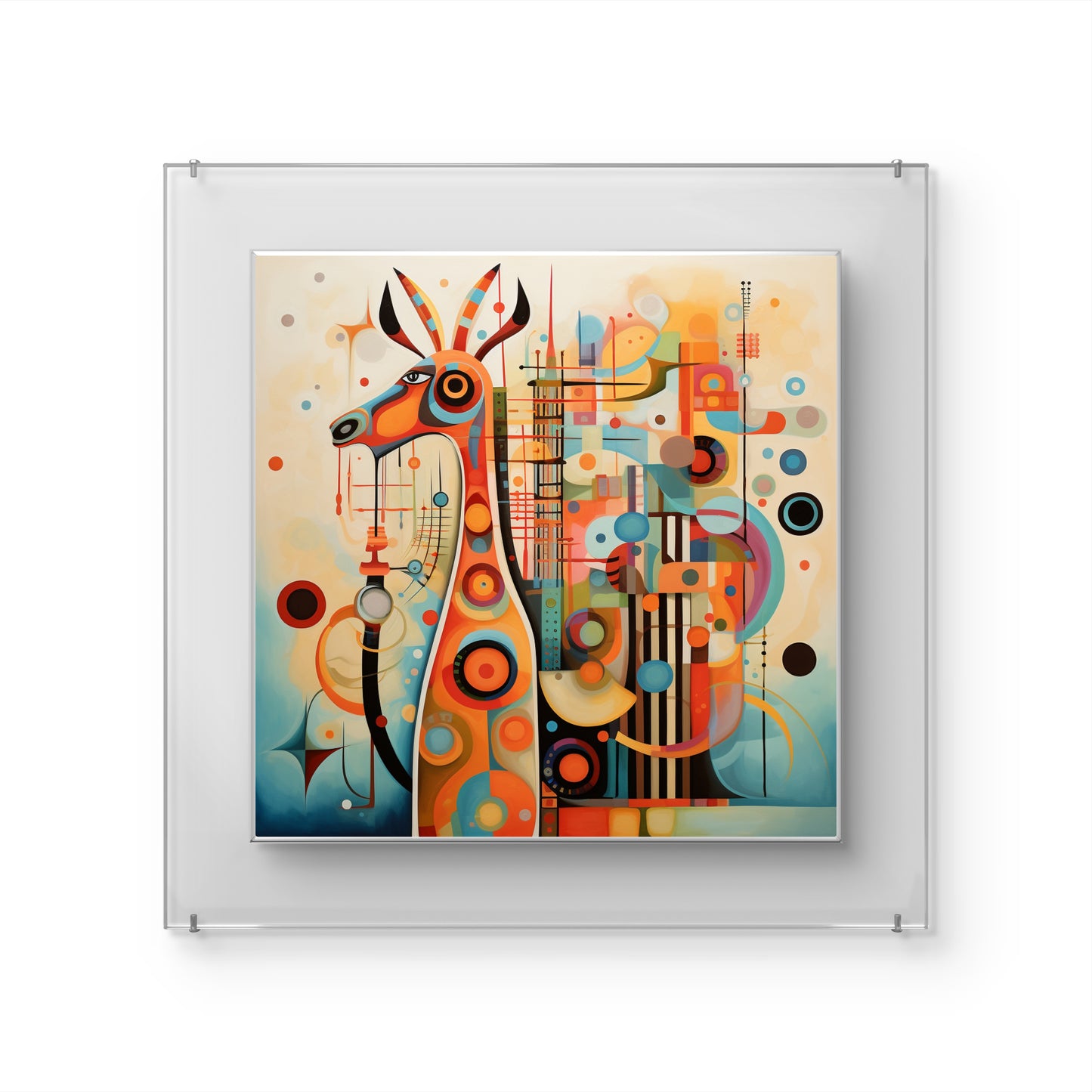 Lazy Eye Giraffe Garden Wall Art